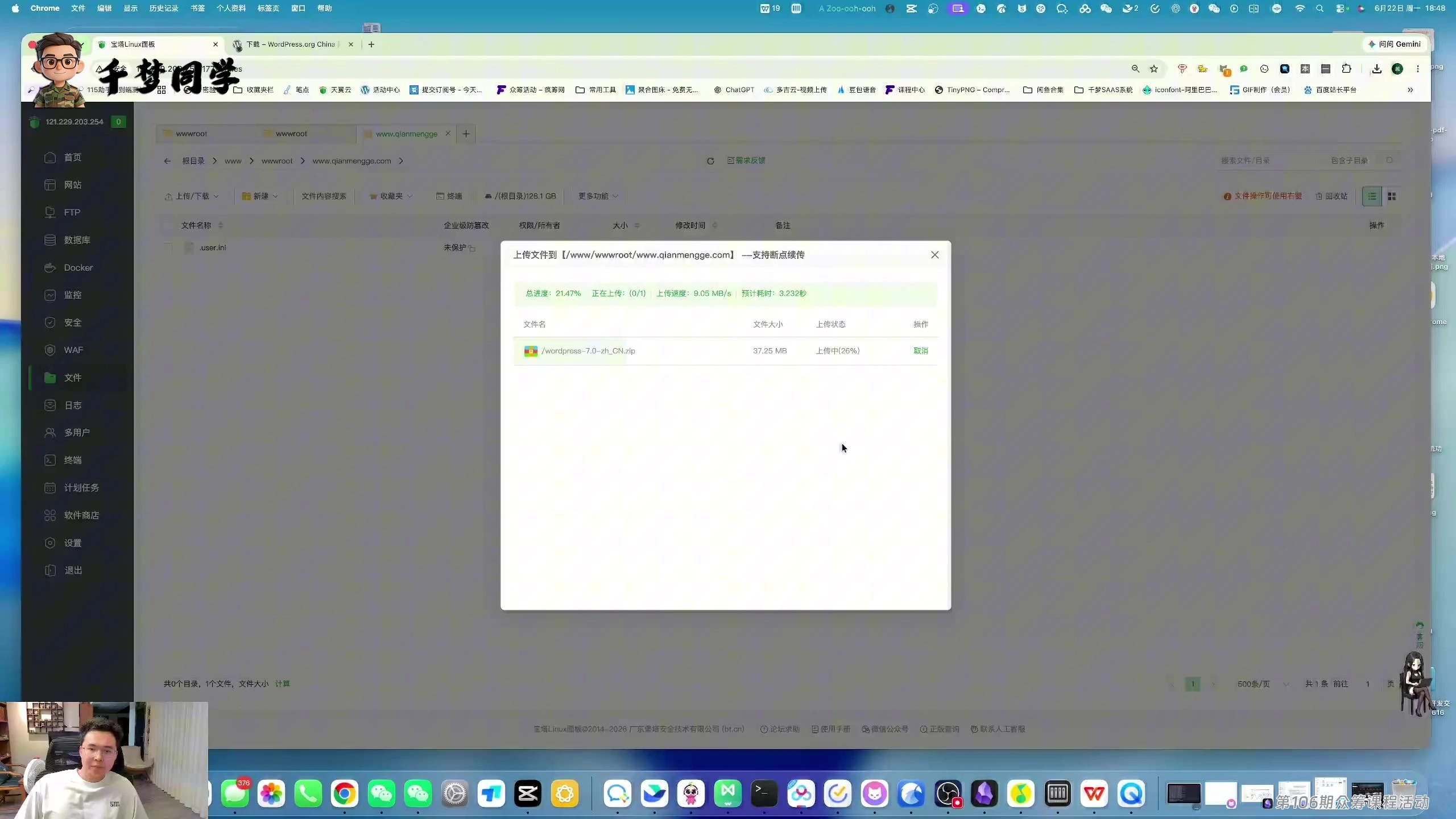 WordPress建站流程有哪些?从域名到上线的顺序插图2 根目录文件整理