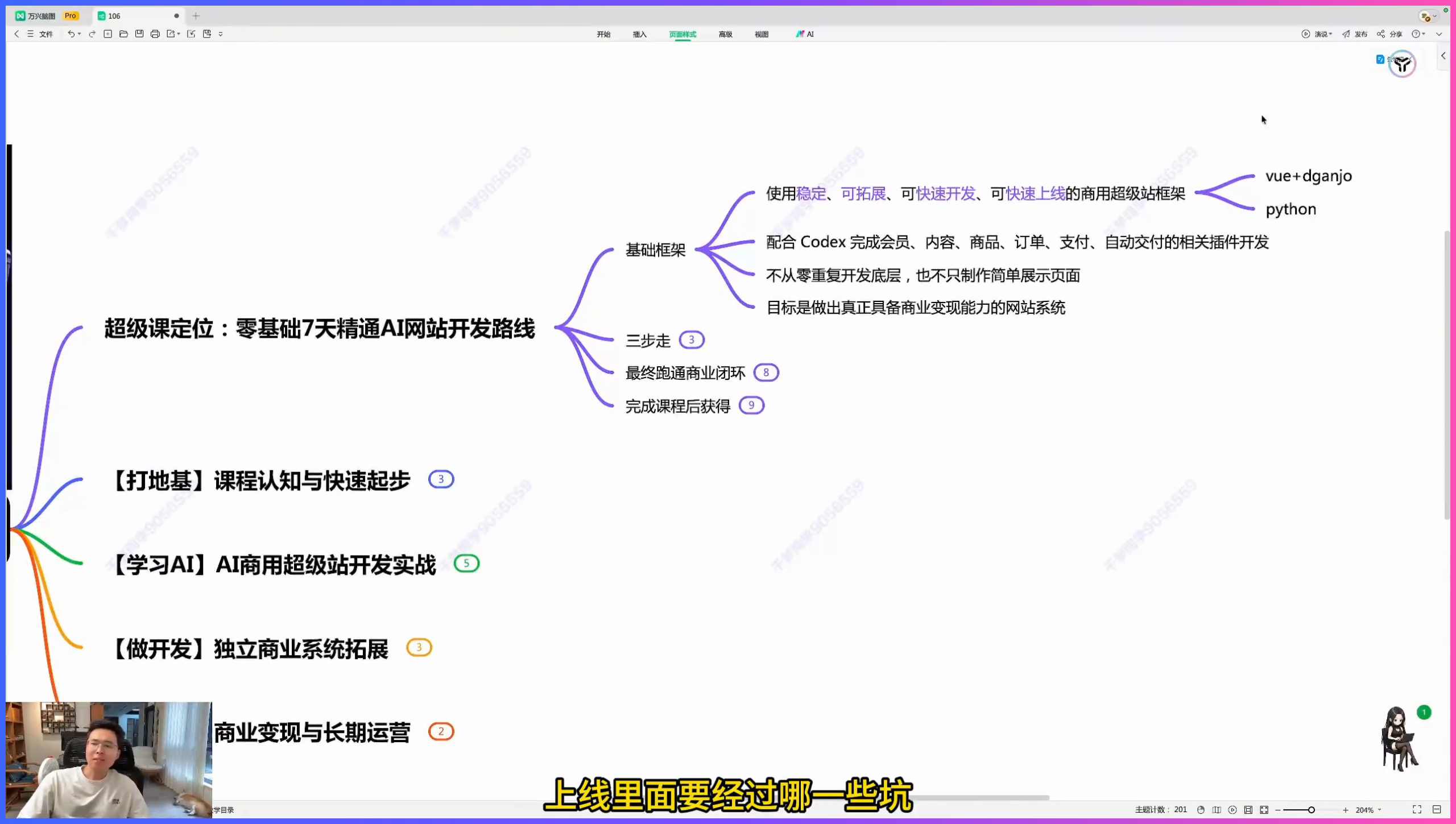 第106期课程中关于本地开发与线上同步上线的讲解画面